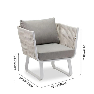 Fresh Vibe Coastal Outdoor Accent Chair - 1-Seater Weather-Resistant Outdoor Chair For Outdoor Patio & Garden