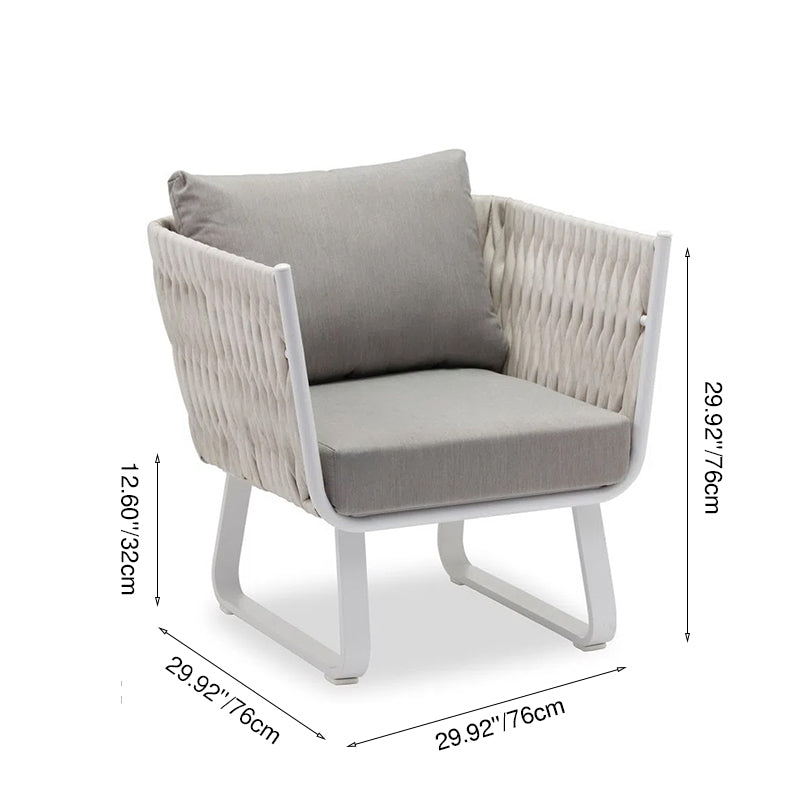 Fresh Vibe Coastal Outdoor Accent Chair - 1-Seater Weather-Resistant Outdoor Chair For Outdoor Patio & Garden