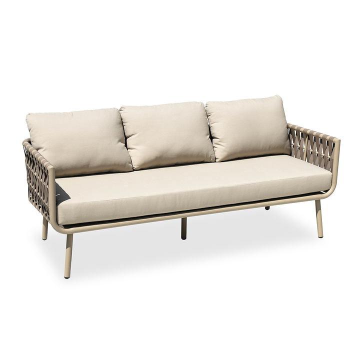 Waterproof Coastal-Inspired Aluminum Outdoor Sofa - 1/2/3-Seater For Garden &amp; Balcony
