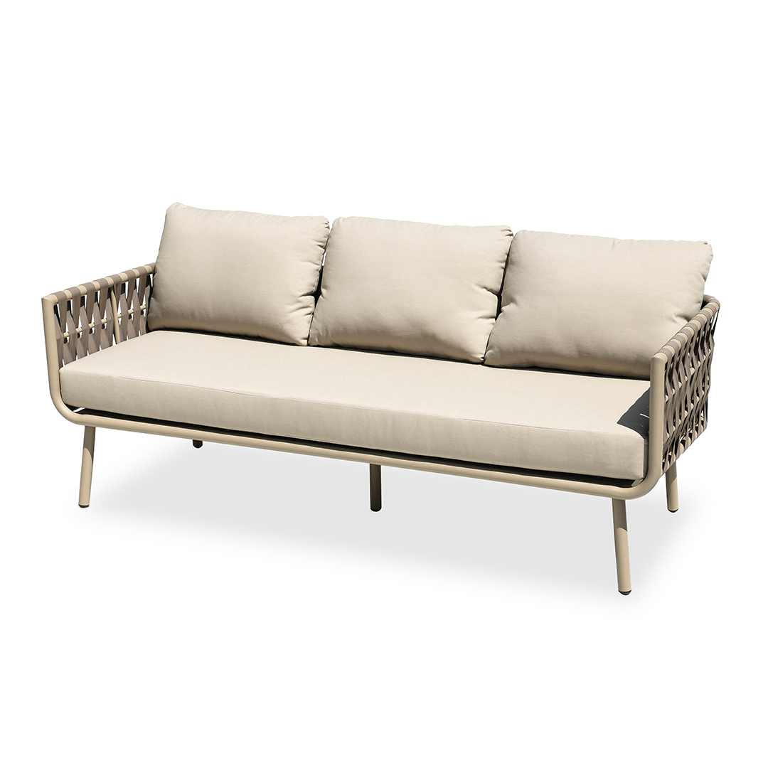 Waterproof Coastal-Inspired Aluminum Outdoor Sofa - 1/2/3-Seater For Garden &amp; Balcony