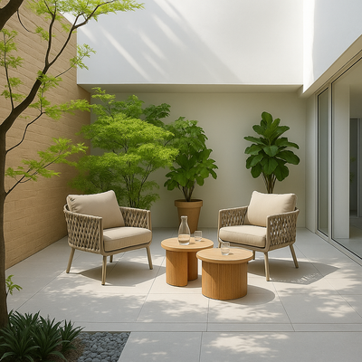 Waterproof Coastal-Inspired Aluminum Outdoor Sofa - 1/2/3-Seater For Garden & Balcony