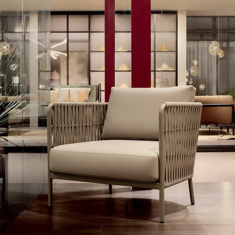 Waterproof Coastal-Inspired Aluminum Outdoor Sofa - 1/2/3-Seater For Garden & Balcony