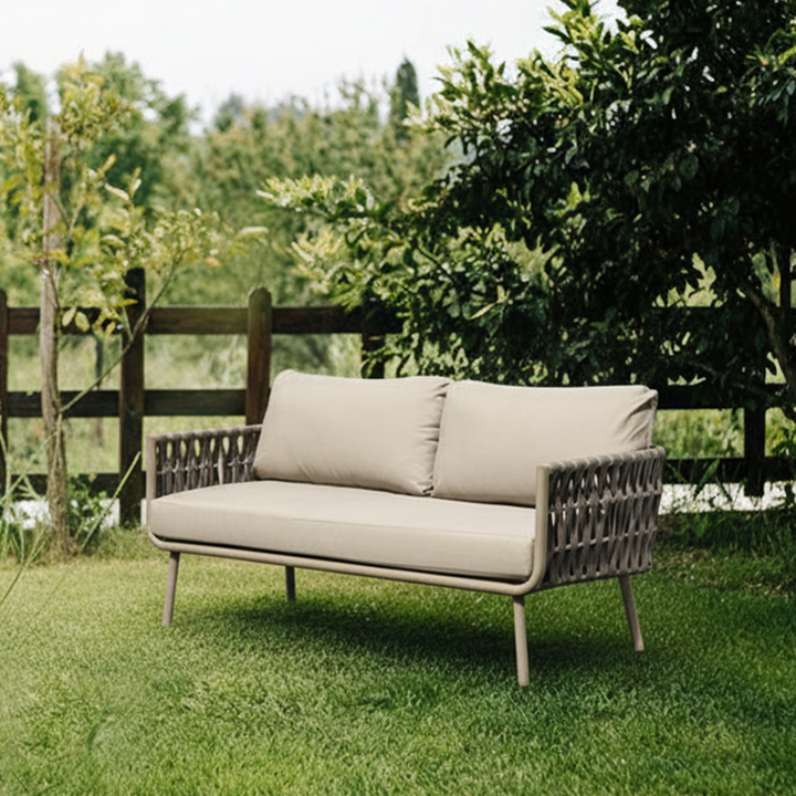 Waterproof Coastal-Inspired Aluminum Outdoor Sofa - 1/2/3-Seater For Garden &amp; Balcony