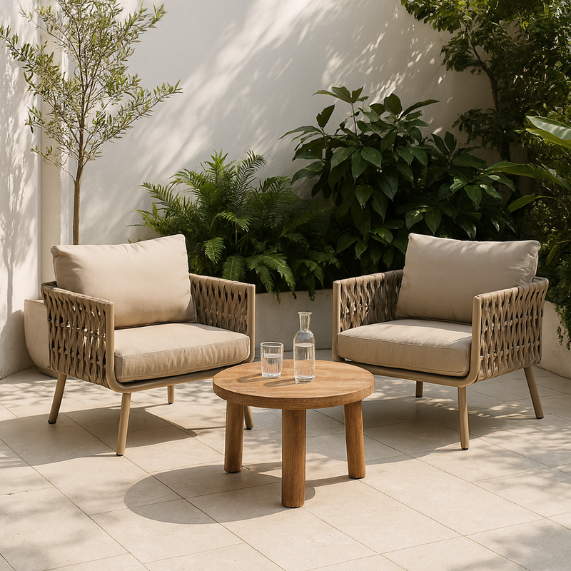 Waterproof Coastal-Inspired Aluminum Outdoor Sofa - 1/2/3-Seater For Garden & Balcony