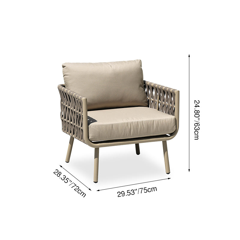 Waterproof Coastal-Inspired Aluminum Outdoor Sofa - 1/2/3-Seater For Garden &amp; Balcony