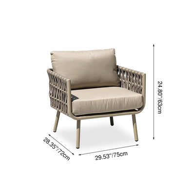 Waterproof Coastal-Inspired Aluminum Outdoor Sofa - 1/2/3-Seater For Garden & Balcony