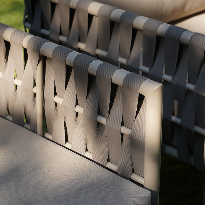 Waterproof Coastal-Inspired Aluminum Outdoor Sofa - 1/2/3-Seater For Garden &amp; Balcony