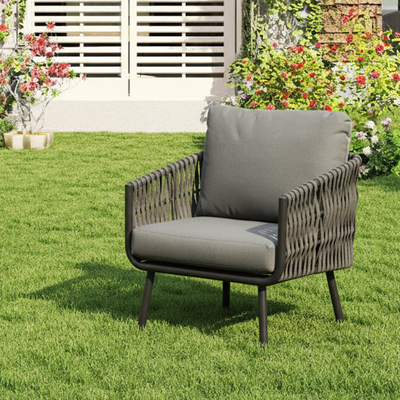 Stain-Resistant Modern Aluminum Outdoor Sofa - 1/3-Seater For Outdoor Patio & Garden