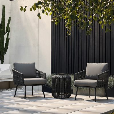 Stain-Resistant Modern Aluminum Outdoor Sofa - 1/3-Seater For Outdoor Patio & Garden