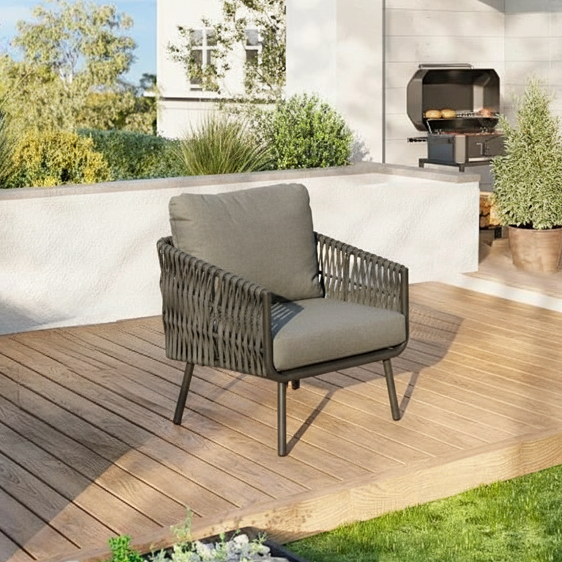 Stain-Resistant Modern Aluminum Outdoor Sofa - 1/3-Seater For Outdoor Patio & Garden