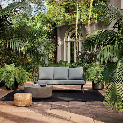 Stain-Resistant Modern Aluminum Outdoor Sofa - 1/3-Seater For Outdoor Patio & Garden