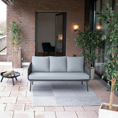 Stain-Resistant Modern Aluminum Outdoor Sofa - 1/3-Seater For Outdoor Patio & Garden