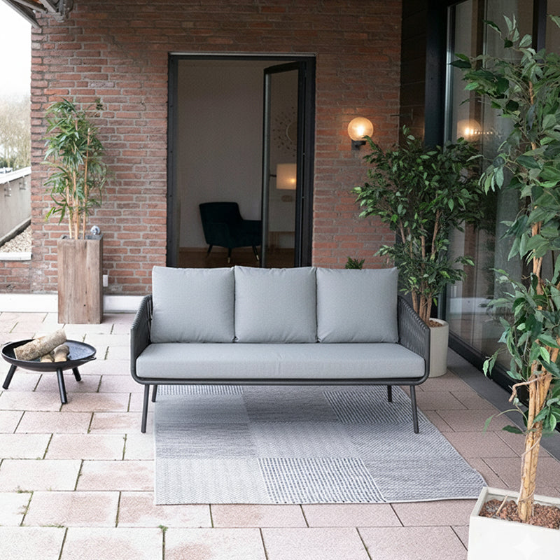 Stain-Resistant Modern Aluminum Outdoor Sofa - 1/3-Seater For Outdoor Patio & Garden