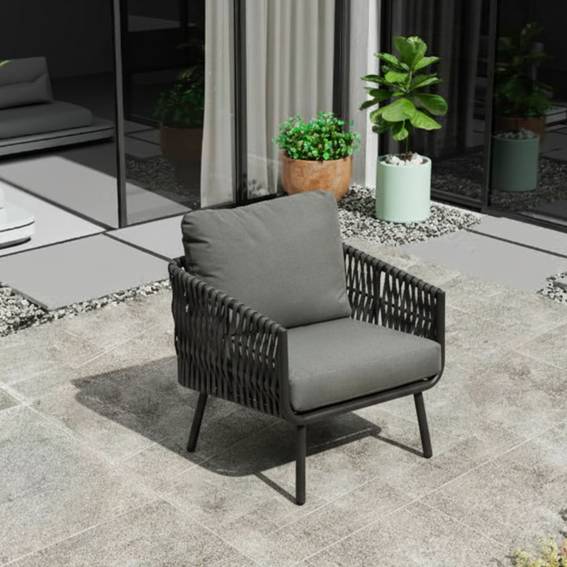 Stain-Resistant Modern Aluminum Outdoor Sofa - 1/3-Seater For Outdoor Patio & Garden