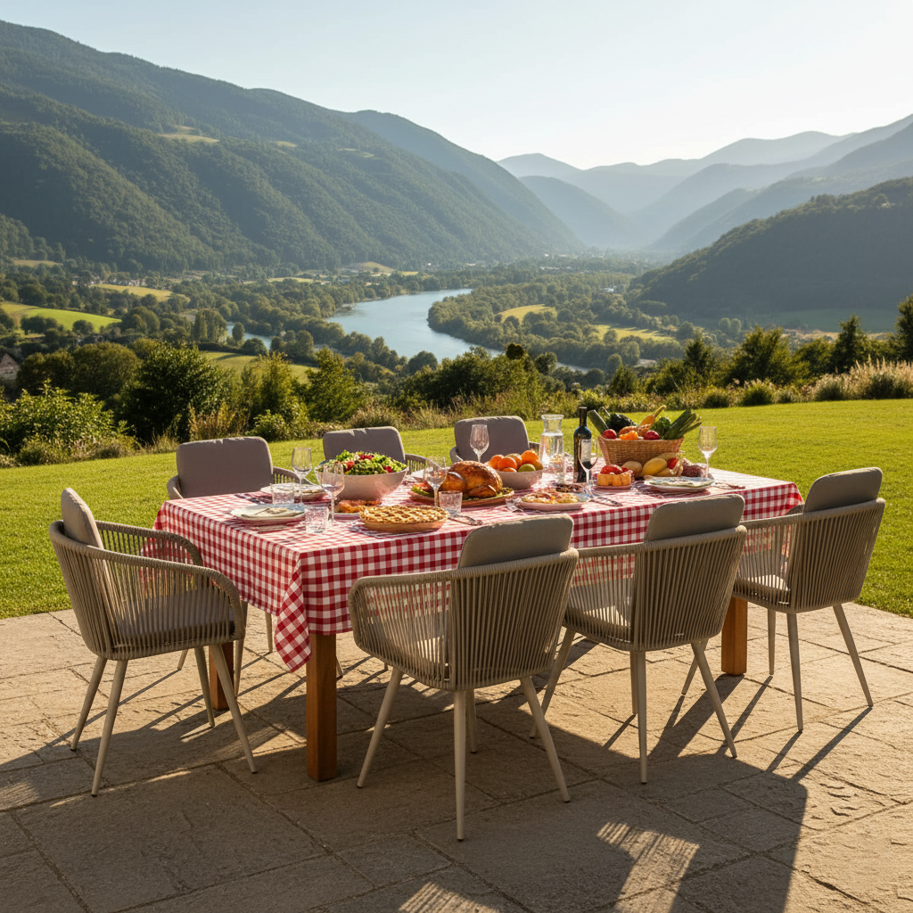 現代的なロープ編みの屋外用ダイニングチェア - ガーデンとバルコニー用のアルミフレームアクセントアームチェア 