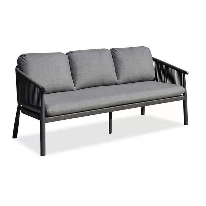 Zeitgenössisches skandinavisches Outdoor-Gartenseil-Sofa - 1/2/3-Sitzer für Balkon &amp; Außenpatio 