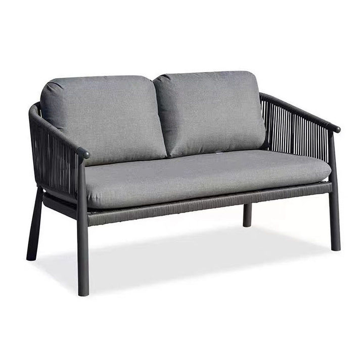 Zeitgenössisches skandinavisches Outdoor-Gartenseil-Sofa - 1/2/3-Sitzer für Balkon &amp; Außenpatio 