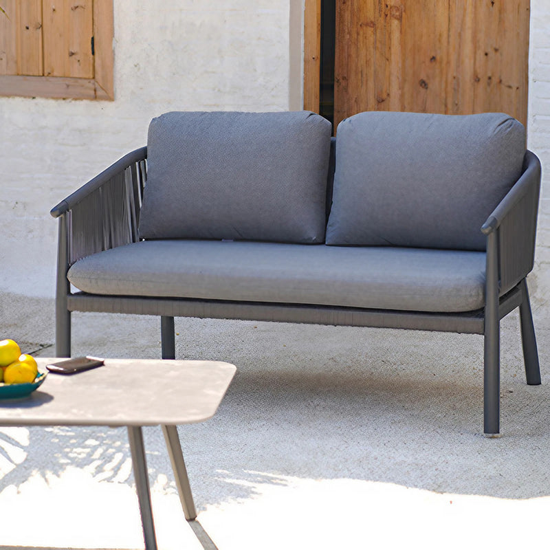Zeitgenössisches skandinavisches Outdoor-Gartenseil-Sofa - 1/2/3-Sitzer für Balkon &amp; Außenpatio 