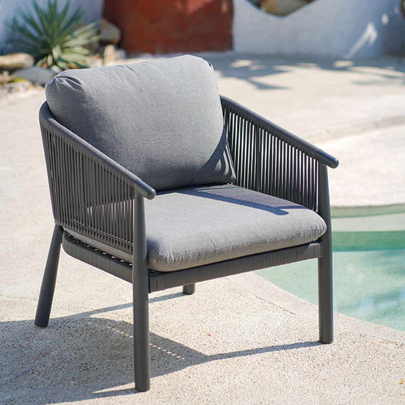Zeitgenössisches skandinavisches Outdoor-Gartenseil-Sofa - 1/2/3-Sitzer für Balkon &amp; Außenpatio 