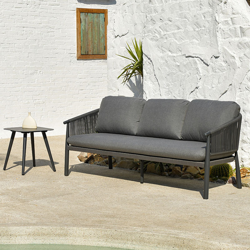 Zeitgenössisches skandinavisches Outdoor-Gartenseil-Sofa - 1/2/3-Sitzer für Balkon &amp; Außenpatio 