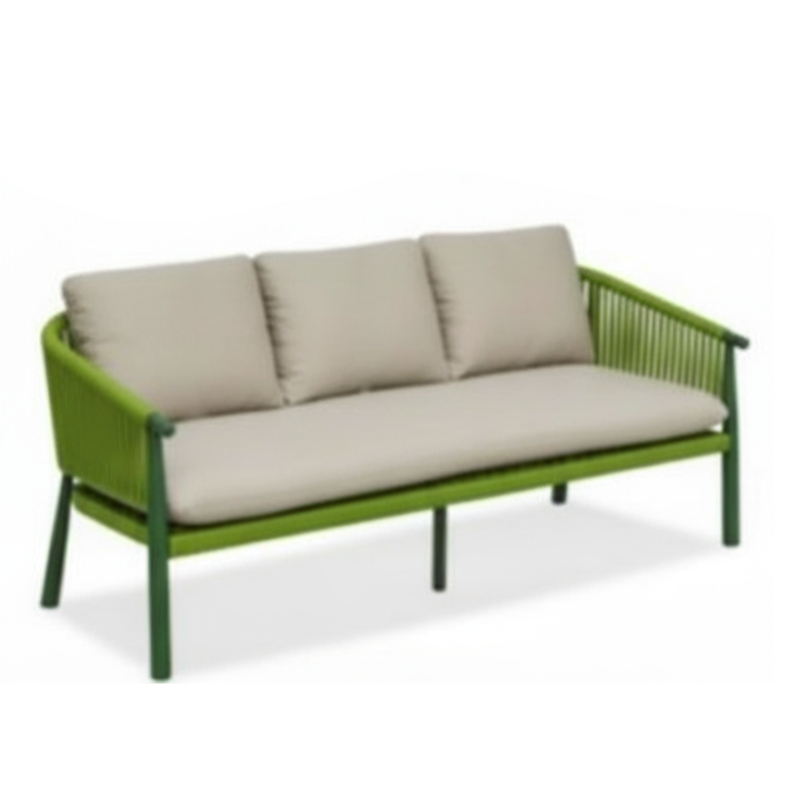 Zeitgenössisches skandinavisches Outdoor-Gartenseil-Sofa - 1/2/3-Sitzer für Balkon &amp; Außenpatio 