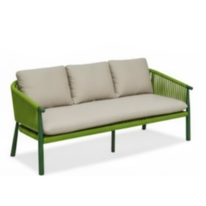 Zeitgenössisches skandinavisches Outdoor-Gartenseil-Sofa - 1/2/3-Sitzer für Balkon &amp; Außenpatio 