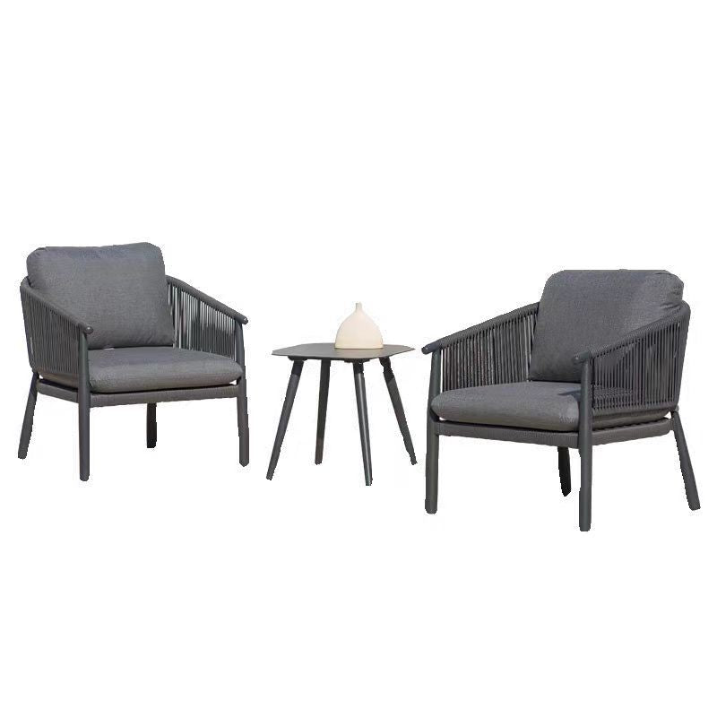 Zeitgenössisches skandinavisches Outdoor-Gartenseil-Sofa - 1/2/3-Sitzer für Balkon &amp; Außenpatio 