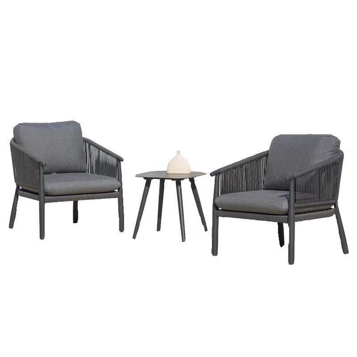 Zeitgenössisches skandinavisches Outdoor-Gartenseil-Sofa - 1/2/3-Sitzer für Balkon &amp; Außenpatio 