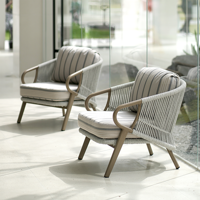 Contemporary Scandinavian Outdoor Garden Resin Sofa - 1/3 Seater For Balcony & Outdoor Patio
