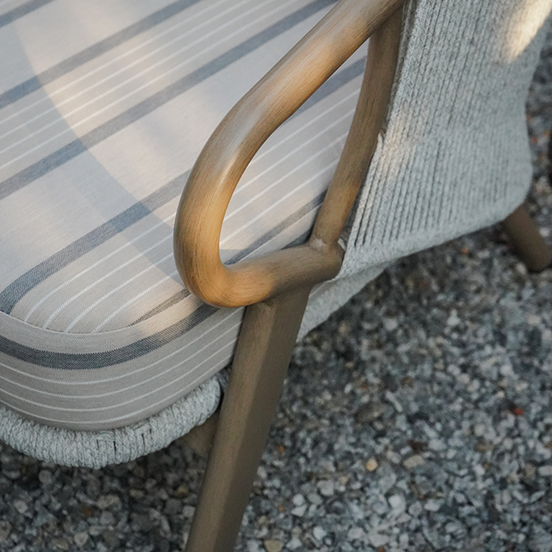 Contemporary Scandinavian Outdoor Garden Resin Sofa - 1/3 Seater For Balcony & Outdoor Patio