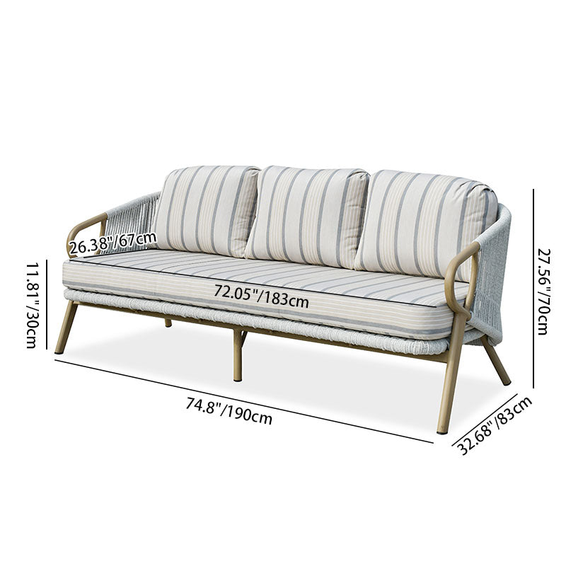 Contemporary Scandinavian Outdoor Garden Resin Sofa - 1/3 Seater For Balcony & Outdoor Patio