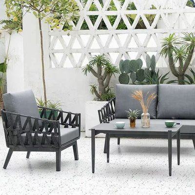 Modern Minimalist Outdoor Garden Rope Sofa - 1/2/3 Seater For Balcony & Outdoor Patio