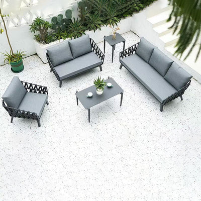 Modern Minimalist Outdoor Garden Rope Sofa - 1/2/3 Seater For Balcony & Outdoor Patio
