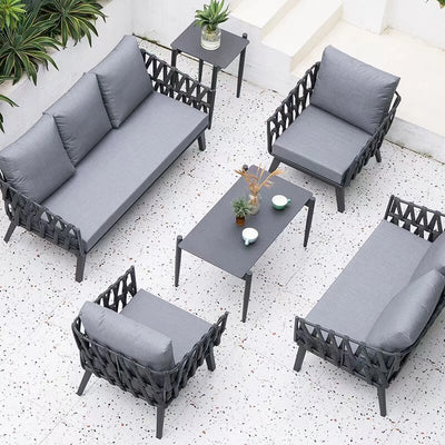 Modern Minimalist Outdoor Garden Rope Sofa - 1/2/3 Seater For Balcony & Outdoor Patio