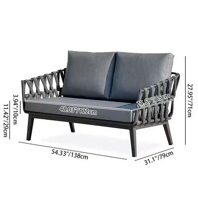 Modern Minimalist Outdoor Garden Rope Sofa - 1/2/3 Seater For Balcony & Outdoor Patio