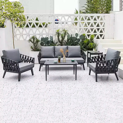 Modern Minimalist Outdoor Garden Rope Sofa - 1/2/3 Seater For Balcony & Outdoor Patio