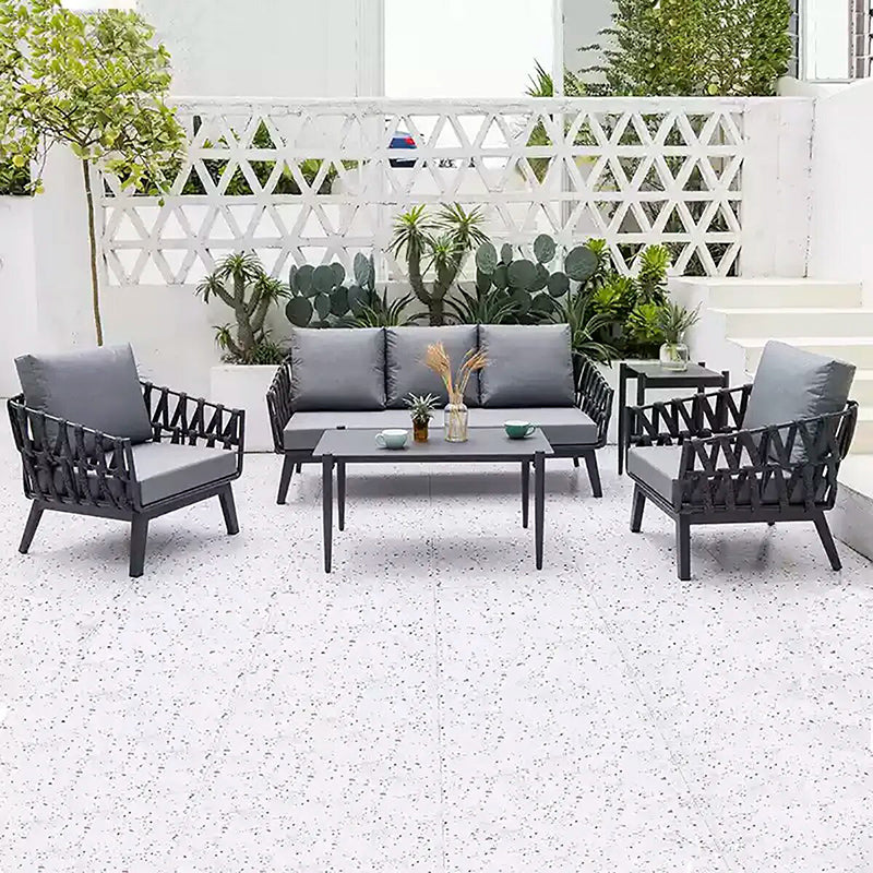 Modern Minimalist Outdoor Garden Rope Sofa - 1/2/3 Seater For Balcony & Outdoor Patio