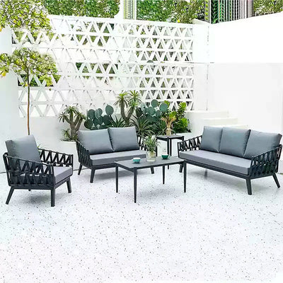 Modern Minimalist Outdoor Garden Rope Sofa - 1/2/3 Seater For Balcony & Outdoor Patio