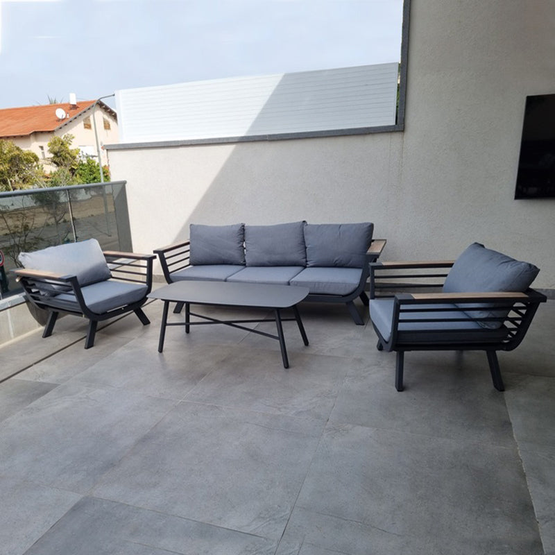 Contemporary Scandinavian Aluminum Outdoor Patio Sofa - 1/3 Seater For Balcony & Outdoor