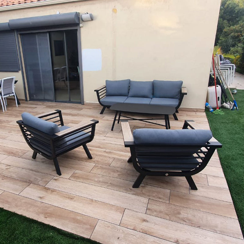 Contemporary Scandinavian Aluminum Outdoor Patio Sofa - 1/3 Seater For Balcony & Outdoor