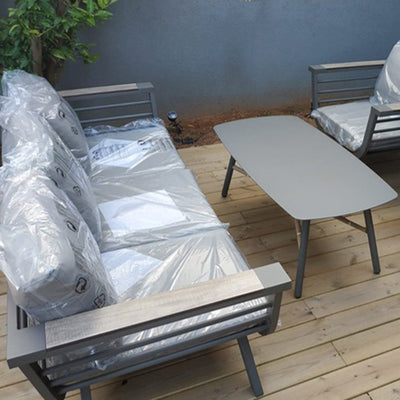 Contemporary Scandinavian Aluminum Outdoor Patio Sofa - 1/3 Seater For Balcony & Outdoor