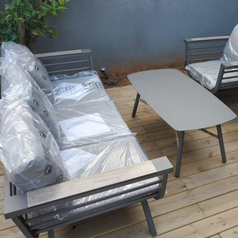 Contemporary Scandinavian Aluminum Outdoor Patio Sofa - 1/3 Seater For Balcony & Outdoor