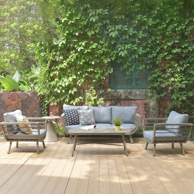 Contemporary Scandinavian Aluminum Outdoor Patio Sofa - 1/3 Seater For Balcony & Outdoor