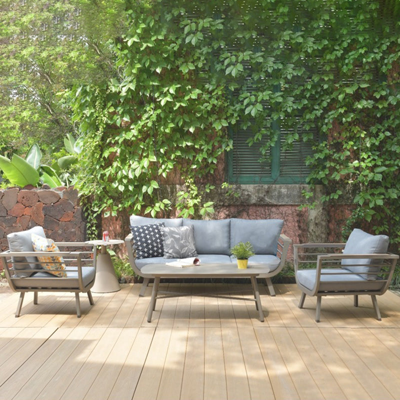 Contemporary Scandinavian Aluminum Outdoor Patio Sofa - 1/3 Seater For Balcony & Outdoor