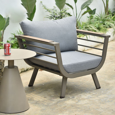Contemporary Scandinavian Aluminum Outdoor Patio Sofa - 1/3 Seater For Balcony & Outdoor