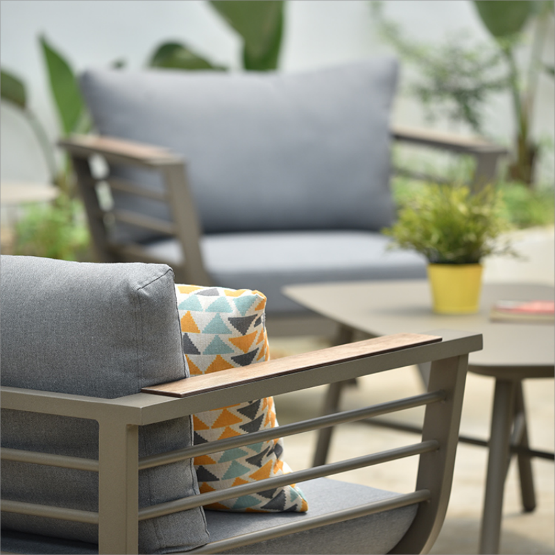 Contemporary Scandinavian Aluminum Outdoor Patio Sofa - 1/3 Seater For Balcony & Outdoor