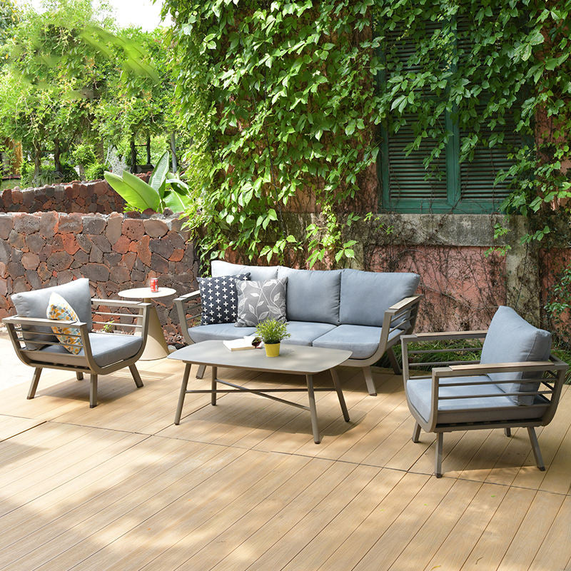 Contemporary Scandinavian Aluminum Outdoor Patio Sofa - 1/3 Seater For Balcony & Outdoor
