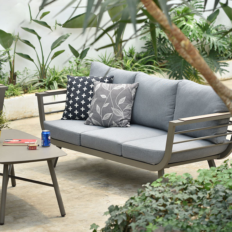 Contemporary Scandinavian Aluminum Outdoor Patio Sofa - 1/3 Seater For Balcony & Outdoor