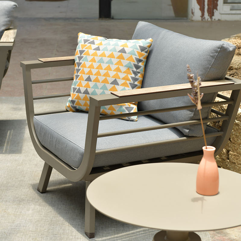 Contemporary Scandinavian Aluminum Outdoor Patio Sofa - 1/3 Seater For Balcony & Outdoor