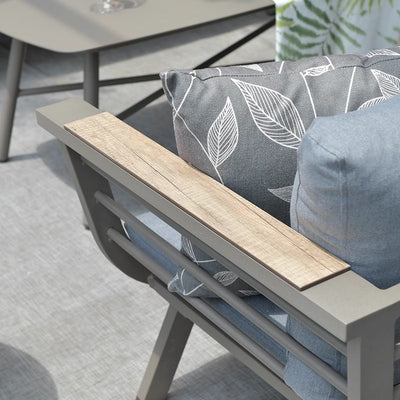 Contemporary Scandinavian Aluminum Outdoor Patio Sofa - 1/3 Seater For Balcony & Outdoor